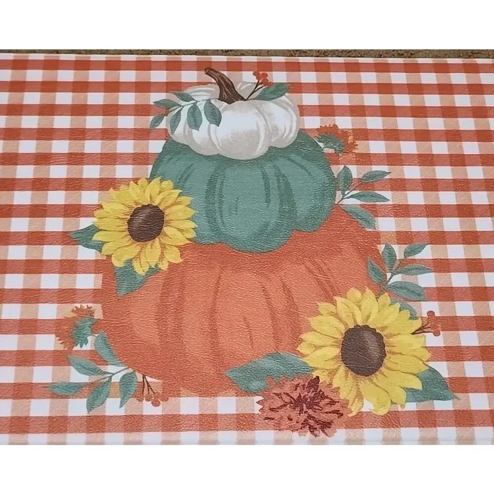 Perfect Harvest Cushioned Pumpkin Kitchen Mat